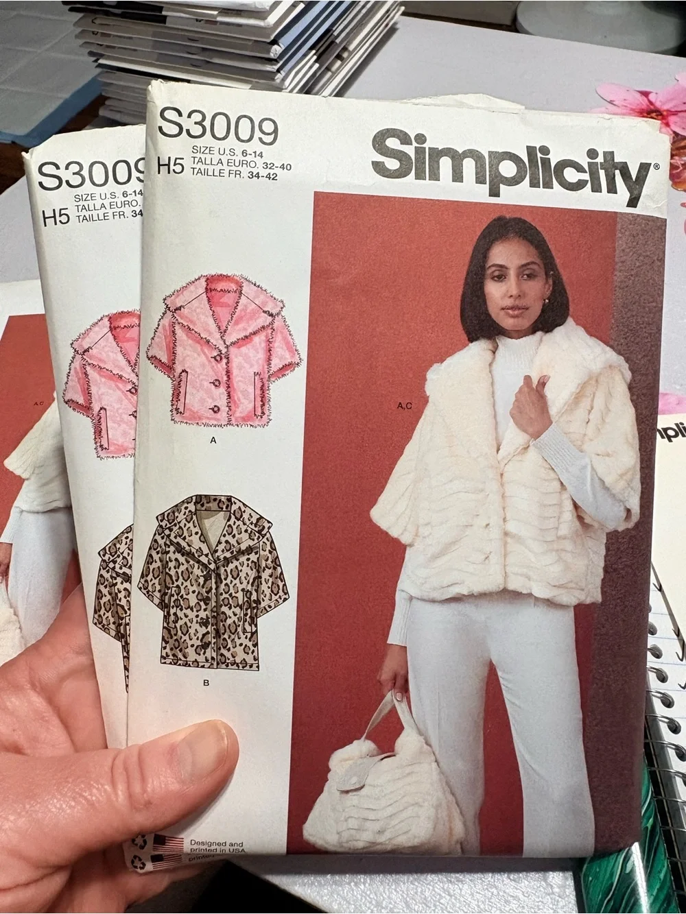 BN UNCUT SIMPLICITY 3009 H5 JACKET COAT SEWING PATTERN